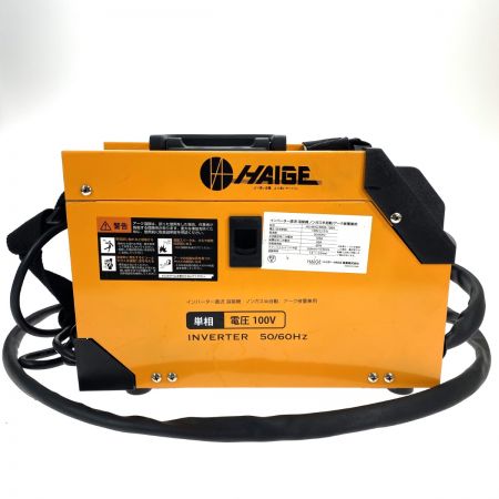  HAIGE 半自動溶接機 100V HG-MAG/MMA-100A ノンガス アーク溶接 インバーター