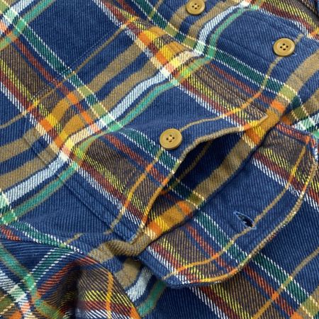 Patagonia パタゴニア フィヨルドフランネルシャツ FA16 Mサイズ 青系チェック柄