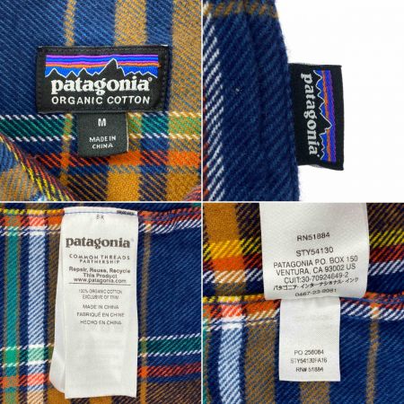  Patagonia パタゴニア フィヨルドフランネルシャツ FA16 Mサイズ 青系チェック柄