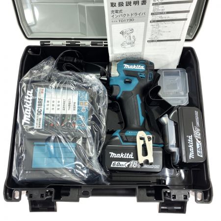  MAKITA マキタ 18V 充電式インパクトドライバ TD173DRGX ブルー 充電器・充電池2個・ケース付
