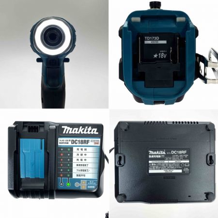  MAKITA マキタ 18V 充電式インパクトドライバ TD173DRGX ブルー 充電器・充電池2個・ケース付