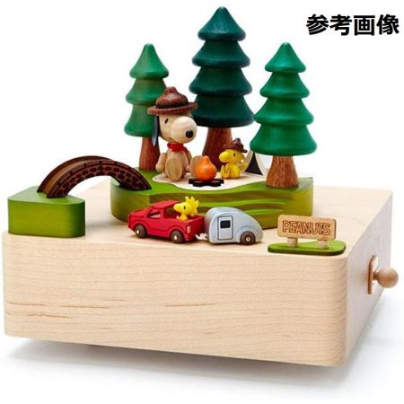  sanrio サンリオ 木製オルゴール スヌーピー キャンプ Woodful life H9281 779580