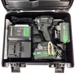 ## HiKOKI ハイコーキ 18Vコードレスインパクトドライバ WH18DC ストロングブラック 充電器・充電池2個・ケース付 Aランク