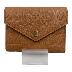 ## LOUIS VUITTON ルイヴィトン モノグラム アンプラント ポルトフォイユ・ヴィクトリーヌ 3つ折り財布 M11988 コニャック Bランク