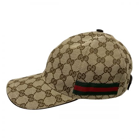  GUCCI グッチ GGキャンバス シェリーライン ベースボールキャップ Sサイズ(57cm) 200035