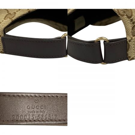  GUCCI グッチ GGキャンバス シェリーライン ベースボールキャップ Sサイズ(57cm) 200035