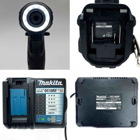  MAKITA マキタ 18V 充電式インパクトドライバ TD173DRGXB ブラック 充電器・充電池2個・ケース付