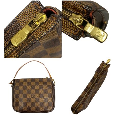  LOUIS VUITTON ルイヴィトン ダミエ トゥルースメイクアップ アクセサリーポーチ ジャンク品 N51982 ブラウン