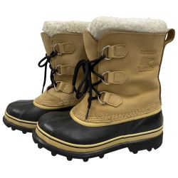 ## SOREL ソレル ユースカリブー ウォータープルーフ  スノーブーツ  23cm LY1000-291 バフ Cランク