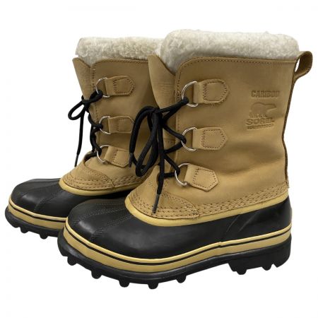  SOREL ソレル ユースカリブー ウォータープルーフ  スノーブーツ  23cm LY1000-291 バフ