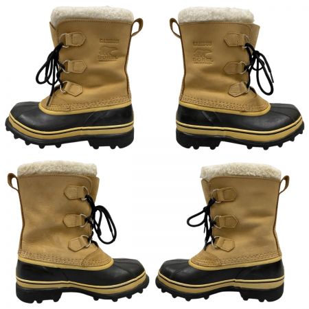  SOREL ソレル ユースカリブー ウォータープルーフ  スノーブーツ  23cm LY1000-291 バフ