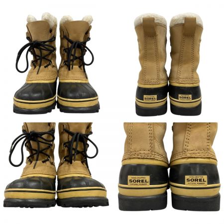  SOREL ソレル ユースカリブー ウォータープルーフ  スノーブーツ  23cm LY1000-291 バフ