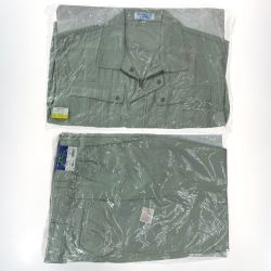 ## XEBEC ジーベック 作業着 上下セット 長袖 上Lサイズ・下85cm メンズ モスグリーン (8) Aランク