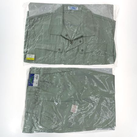  XEBEC ジーベック 作業着 上下セット 長袖 上Lサイズ・下85cm メンズ モスグリーン (8)