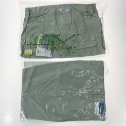 ## XEBEC ジーベック 作業着 上下セット 長袖 上Lサイズ・下85cm メンズ モスグリーン (12) Aランク