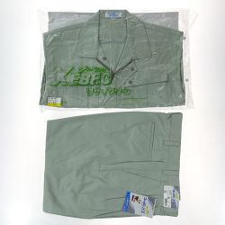 ## XEBEC ジーベック 作業着 上下セット 長袖 上Lサイズ・下85cm メンズ モスグリーン (13) Aランク