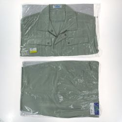 ## XEBEC ジーベック 作業着 上下セット 長袖 上Lサイズ・下85cm メンズ モスグリーン (6) Aランク