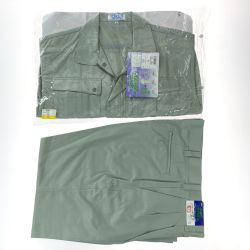 ## XEBEC ジーベック 作業着 上下セット 長袖 上Lサイズ・下85cm メンズ モスグリーン (4) Aランク