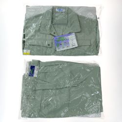 ## XEBEC ジーベック 作業着 上下セット 長袖 上Lサイズ・下82cm メンズ モスグリーン (2) Aランク