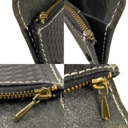  AKER 長財布 レザー 使用感有 ブラック