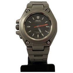 ## CASIO カシオ G-SHOCK MR-G レフトリューズ チタン アナログ クォーツ 全体的にキズ有 MRG-120T-1A Dランク