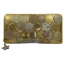 ## tsumori chisato ツモリチサト CARRY 新マルチドット ラウンドファスナー長財布 57093-14 ゴールド Bランク