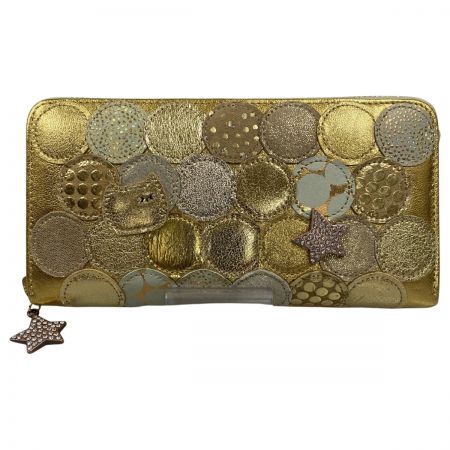  tsumori chisato ツモリチサト CARRY 新マルチドット ラウンドファスナー長財布 57093-14 ゴールド