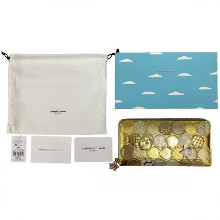  tsumori chisato ツモリチサト CARRY 新マルチドット ラウンドファスナー長財布 57093-14 ゴールド