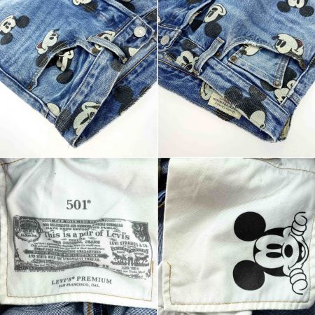  LEVI'S リーバイス 501コラボデニムパンツ ミッキー PC9-00501-2708 W30×L30