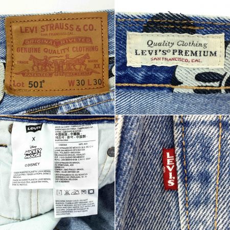  LEVI'S リーバイス 501コラボデニムパンツ ミッキー PC9-00501-2708 W30×L30