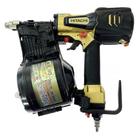  HITACHI 日立 高圧ロール釘打機 NV90HR メタリックゴールド ケース付 動作確認済