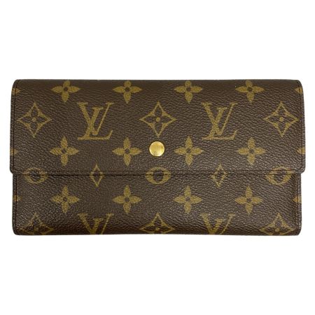  LOUIS VUITTON ルイヴィトン モノグラム ポルト トレゾール インターナショナル 3つ折り長財布 M61215