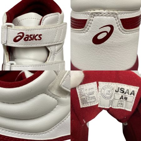  asics アシックス 安全靴 ウィンジョブ 24cm CP302-0126 ホワイト×バーガンディ