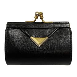 ## Yves Saint Laurent イブサンローラン がま口コインケース ブラック Cランク