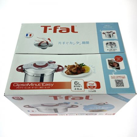  T-fal ティファール クリプソ ミニット イージー ルビーレッド 6L P4620769 圧力鍋 未開封