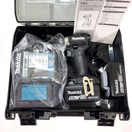  MAKITA マキタ 18V 充電式インパクトドライバ TD173DRGXB ブラック 充電器・充電池2個・ケース付