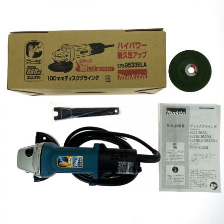 MAKITA マキタ 100mm ディスクグラインダ 9533BLA 100v 低速高トルク ブレーキ付 コード式