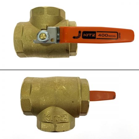  KITZ 400型 黄銅製3方2面シートボールバルブ TN-50A