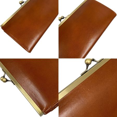   がま口 長財布 ブラウン