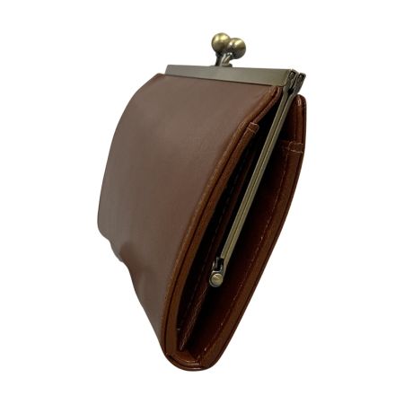   がま口 長財布 ブラウン