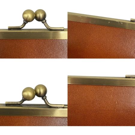   がま口 長財布 ブラウン