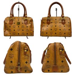 ## MCM エムシーエム ミニボストンバッグ ヴィセトス ジャンク品 ブラウン Dランク