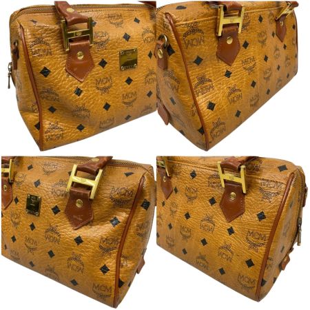  MCM エムシーエム ミニボストンバッグ ヴィセトス ジャンク品 ブラウン
