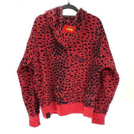  CREAM SODA クリームソーダ パーカー ピンクドラゴン ヒョウ柄 レッド サイズM