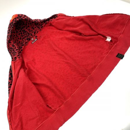  CREAM SODA クリームソーダ パーカー ピンクドラゴン ヒョウ柄 レッド サイズM