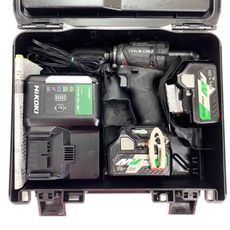 HiKOKI ハイコーキ 36V コードレスインパクトドライバ WH36DC ブラック 充電器・充電池2個・ケース付