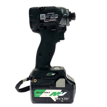 HiKOKI ハイコーキ 36V コードレスインパクトドライバ WH36DC ブラック 充電器・充電池2個・ケース付