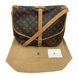 ## LOUIS VUITTON ルイヴィトン モノグラム ソミュール35 ショルダーバッグ M42254 ブラウン Cランク