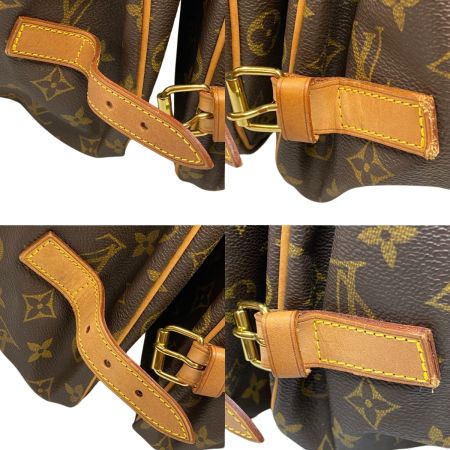  LOUIS VUITTON ルイヴィトン モノグラム ソミュール35 ショルダーバッグ M42254 ブラウン