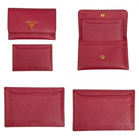  PRADA プラダ サフィアーノ カードケース・名刺ケース 1MC362 ピンク系